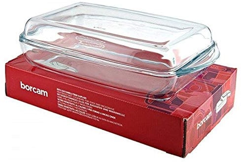 Pasabahce 59009 Auflaufform rechteckig mit Deckel, 2000 cc