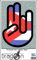 INDIGOS UG The Shocker Hand - Aufkleber/AUTOAUFKLEBER - Decal Sticker 15cm außenklebend - schwarzer Umriss mit Fahne/Flagge - Cuba-Kuba