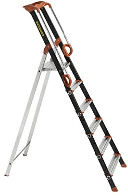 Escabeau Aluminium, 6 Marches, 3.2m Hauteur d'Accès