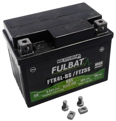 FULBAT Batterie 12 V 3 Ah (FTX4L-BS) [wartungsfrei & versiegelt] kompatibel für KYMCO Yup 50 02-03