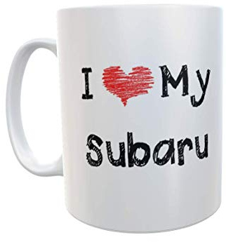 Decalarama Subaru Mug Gift – I Love Heart My - Novelty Cute Car Owner Driver Ceramic Cup