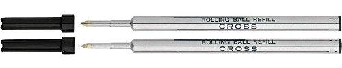 Cross Black Gel Ink Rolling Ball Refill 12 Pack for Selectip Pens - 12 Refills