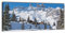 Leinwandbild Panorama Nr. 366 Verschneite Alpen 100x40cm, Keilrahmenbild, Bild auf Leinwand, Gebirge Winder Schnee