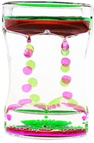 Jouet Sensoriels pour Relaxation Apaisant, Minuteur de Mouvement Liquide Lampe à Lave Colorée Fidget Toy Soulager Stress Sablier Jouet pour Enfant Adulte (D)