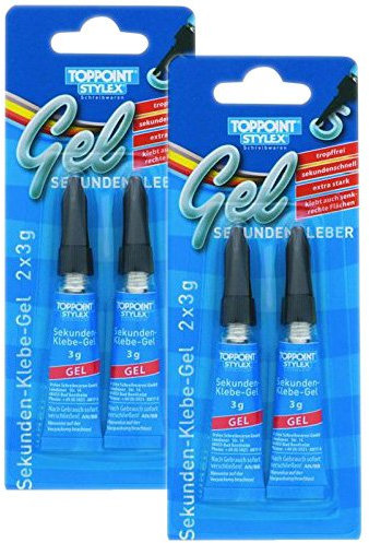 Stylex Sparpaket Sekundenkleber Gel 2 x 2 x 3 gr, extra stark 31051