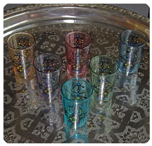 Orientalische Teegläser marokkanische Gläser Teeglas Teeset Set Deko Orient 6-teilig Farbe Set2