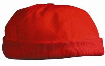 Original Dockland Wollmütze Heavy Brushed Cotton Worker Cap mit Lüftungslöchern in Einheitsgrösse und 5 Farben Rot