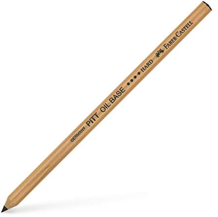 FABER-CASTELL 112604 - Stift Pitt Oil Base, Hard, schwarz, 1 Stück