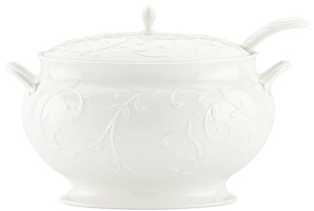 Lenox Opal Innocence - Sopera con cucharón (26 cm), color blanco