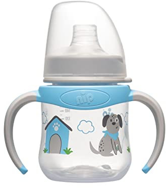 nip Trinklernflasche PP mit Soft-Trinkschnabel Silikon, 6 Monate+, 150 ml, Boy, Blau