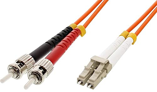 Techly Professional 302259 Cavo Fibra Ottica ST/LC 62,5/125 Multimodale 20 m OM1 Arancione