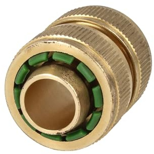 tecuro Schlauchverbinder für Wasserschläuche 3/4 Zoll (19 mm) - Messing-blank