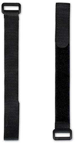 FrogJim Klett Kabelbinder 20 cm - 25er-Pack - schwarz mit Schnalle - wiederverschließbares Klettband 20cm - Nylon KKS2025