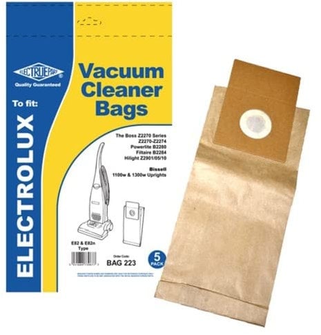 Electruepart E82 & U82 Type Vacuum Cleaner Dust Bags for Electrolux Boss z2200 Upright Series (Pack of 5)