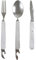 Lifeventure Stainless Steel Folding Cutlery Set for One - Knife, Fork and Spoon Set with Bottle and Tin Opener – Corrosion Resistant Ideal for Camping or Travel, Silver