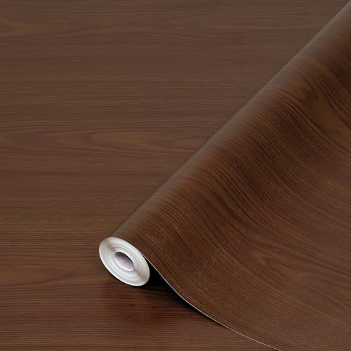 'D-C-Fix Self-Adhesive Film Dark Chestnut 15 m x 90 cm | Washable and self-adhesive decorative film for kitchen, cupboard, table and windowsill - modern and sustainable