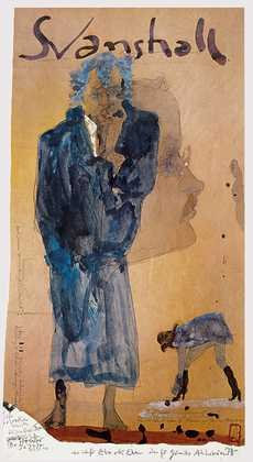 Horst Janssen Svanshall - Friely Poster Plakat Kunstdruck