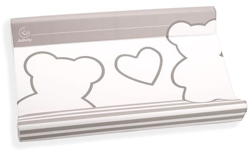 Materassino fasciatoio in pvc 2 lati, per il cambio del pannolino, universale, misura cm 49x81x10, made in italy, Italbaby matisse choco