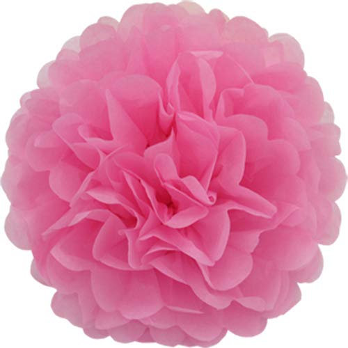 Creativery 1 Papier Pompon 25cm (rosa 148) // Pompoms Bommel Papier Kugel Seidenpapier Pom Pom Deko Hängedeko Raumdeko Blumen