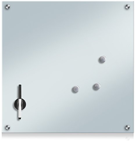 Zeller Memobord, Glas, weiß, ca. 55 x 55 x 2 cm