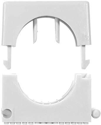 FISCHER 68023 e morsetto per privo di alogeni, Nylon, diametro 16 mm di 23 mm, Grigio (Confezione da 50 pezzi)