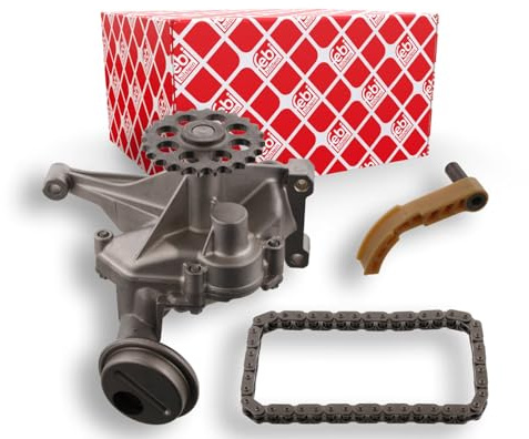 febi bilstein 34017 Ölpumpensatz mit Kettenrad, Kette und Gleitschiene, 1 | Kompatibel mit: MERCEDES-BENZ 124 Coupe, 124 Stufenheck, 124 T-Model, 190, C-CLASS, C-CLASS T-Model, CLK, CLK Cabriolet