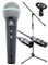 Pronomic Superstar Mikrofonset (Komplettset, dynamisches Gesangs Mikrofon, Galgenständer, 5m XLR-Kabel, Mikrofonklemme) schwarz