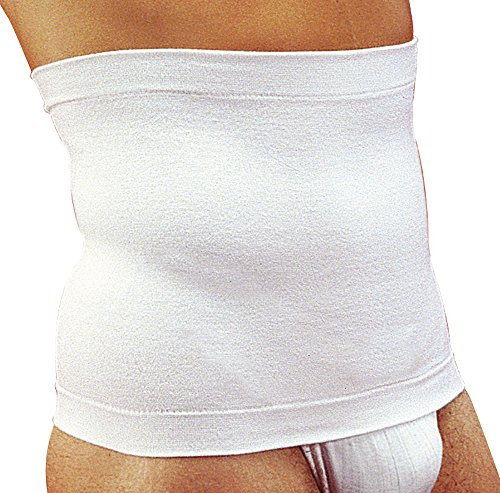 MANIFATTURA BERNINA Sana 5511027 (Größe 1 weiß) - Bauchband figurformend elastische Bauchbandage Taillenband aus Baumwolle Höhe 27 cm