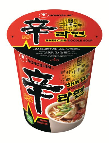 Nongshim Shin Noodle Cup, 2.64 Ounce Packages (Pack of 12) Nongshim