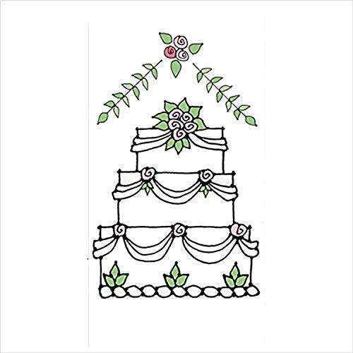 Creative Converting 10243 Wedding Cake Design Pocket Tissues, 10pc