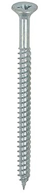 TIMCO Twin-Threaded Woodscrews - PZ - Double Countersunk - 8 x 2 1/2 - Zinc Plated - Box of 200