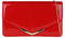 Girly Handbags Umschlag-Clutch mit Metallrahmen Rot