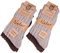 BRUBAKER 4 Paar Alpaka Socken Brauntöne aus Alpakawolle 43-46