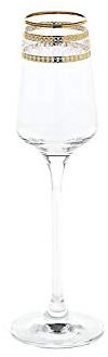 CRISTALICA Likörglas Charisma Golden Flower Schnapsglas Aperatif 100ml klar Panto