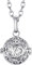 Morella Femme Collier d'ange en Acier Inoxydable 70 cm avec Om Mantra et Boule sonore en zircons Blancs Ø 16 mm dans Une Pochette en Velours