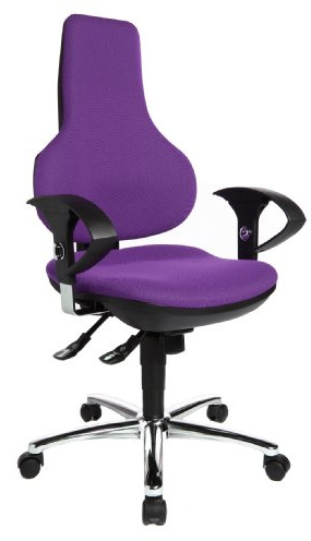 Topstar Ergo Point SY Deluxe EP029U BC7 Bürostuhl, inkl. höhenverstellbare Armlehnen, Stoffbezug, lila | Made in Germany | Ergonomisch | Drehstuhl, Schreibtischstuhl | höhenverstellbar | Geprüfte Sicherheit nach GS-Intertek