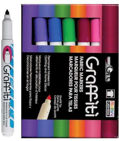 Uchida of America Uchida Floral Graffiti Fabric Markers (6 Pack)
