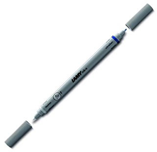 LAMY ink-x Tintenlöscher 898 Grau mit zwei Spitzen (eine Lösch- und eine Korrekturspitze) / löscht blaue Tinte - Löschspitze: F