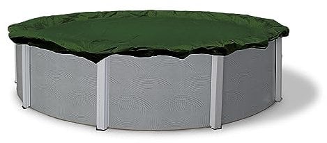 Blue Wave BWC810 Silver 12-Year 28-ft Round Above Ground Pool Winter Cover,Forest Green