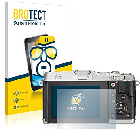 BROTECT Schutzfolie für Olympus PEN E-P5 | 2 Stück Transparenter Displayschutz Made in Germany Klare Displayschutz-Folie Clear Einfache Montage Case-Friendly