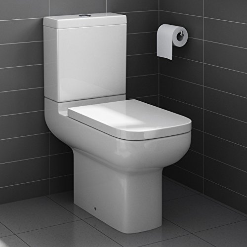 Short Projection Close Coupled Bathroom Toilet Dual Flush Compact Cloakroom WC