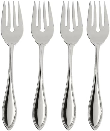 Oneida B587004D American Harmony Everyday Flatware Salad Forks, Set of 4, 18/0 Stainless Steel, Silverware Set