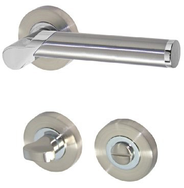 Haeusler-Shop Türbeschlag 1574-S R WC Chrom - Niro Türdrücker Türklinke