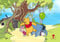 AG Design FTD 0247 Disney Winnie Puuh Papier Fototapete, 4 teile, mehrfarbig, 360 x 254 cm
