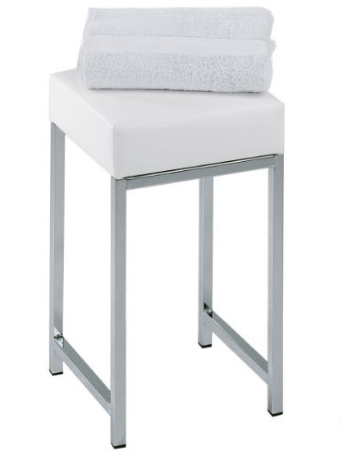 Decor Walther 0502804 DW 64 Badhocker Chrom, Sitz weiß