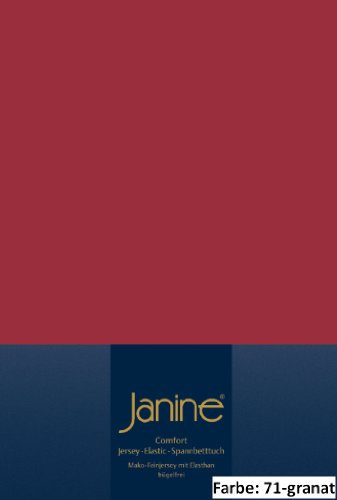 Janine Spannbettlaken ELASTIC 5002, Gr. 100x200 cm, Fb. 71 granat, Elastic-Jersey