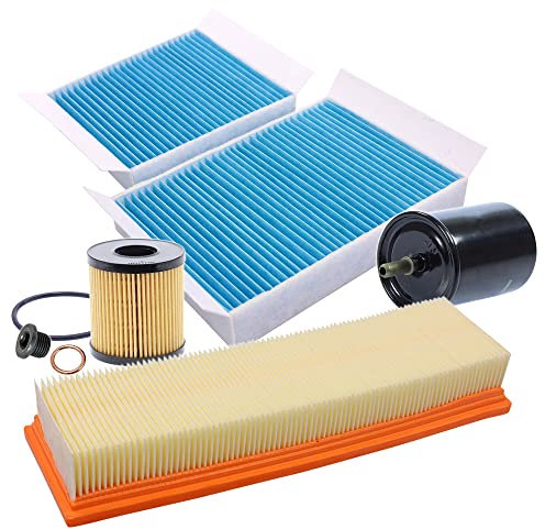 BESTPRICE Inspektionspaket Filterset mit 1x Ölfilter, 1x Luftfilter, 1x Innenraumfilter, 1x Kraftstofffilter, Kompatibel mit CITROËN C3 II (SC_), PEUGEOT 207 (WA_ WC_), 207 SW (WK_)