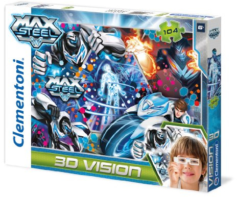 Clementoni 20091.7-3D Puzzle Max Steel - It's Turbo Time, 104 Teile