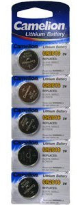 5 x CR2450 3 Volt Lithium Coin Cell Batteries by Camelion