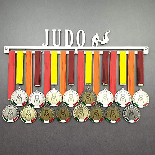 MEDALdisplay Judo - Medaillen Aufhänger - Wandhalterung für Medaillens Kampfkunst, Judoka, Judogi - Medaillenhalter - Sport Medal Hanger (450 mm x 80 mm x 3 mm)